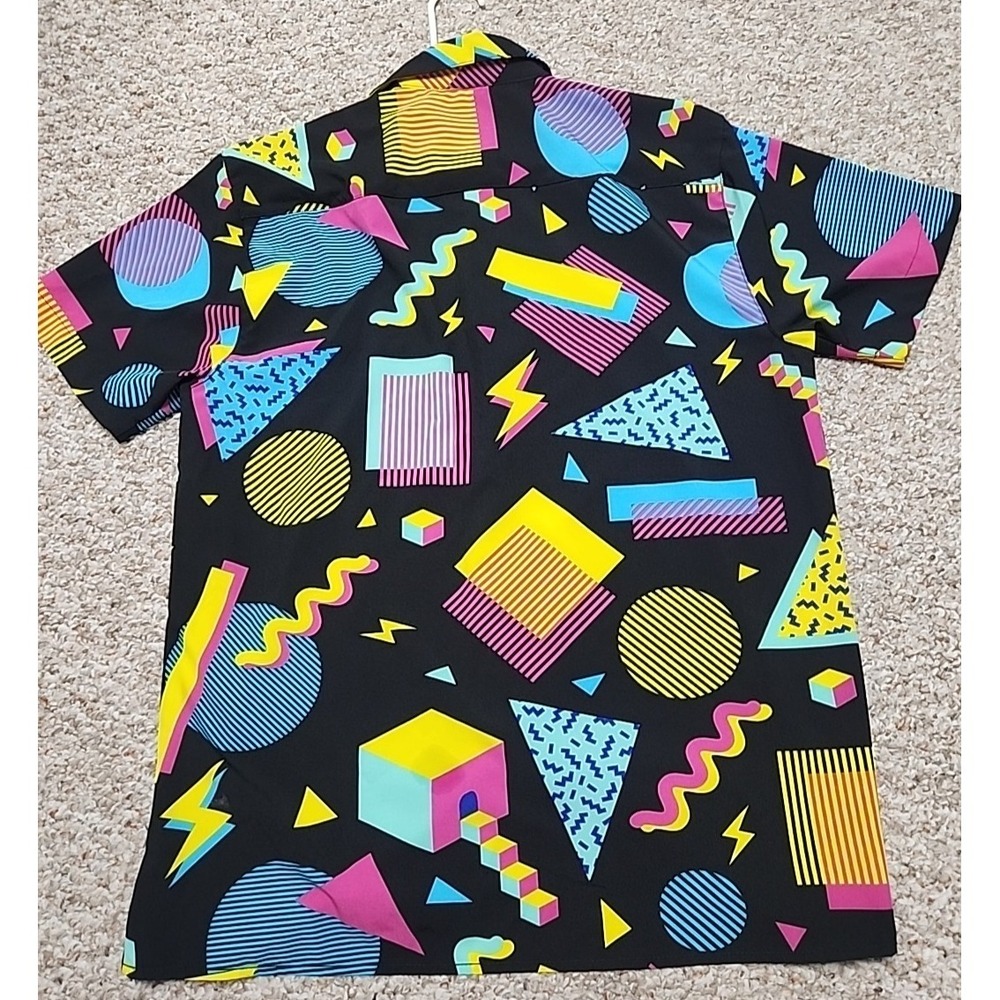 Oh Snap By Drill Clothing Co Shirt Mens L Geometric  Button Stretch